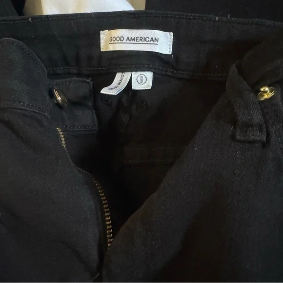 Good American Good Waist Laced Side Black Skinny Denim - Picture 7 of 8